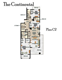 The Continental C2 floor plan