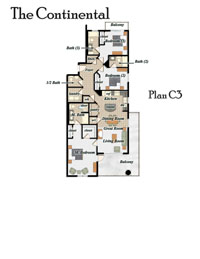 The Continental C3 floor plan