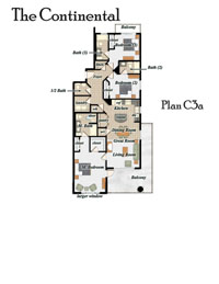 The Continental C3a floor plan
